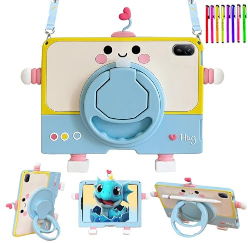 A-BEAUTY Funda Compatible con Huawei MatePad SE 11 Inch 2024 Funda niños con Soporte Bolígrafo, Soporte 360° Giratorio, Correa de Hombro