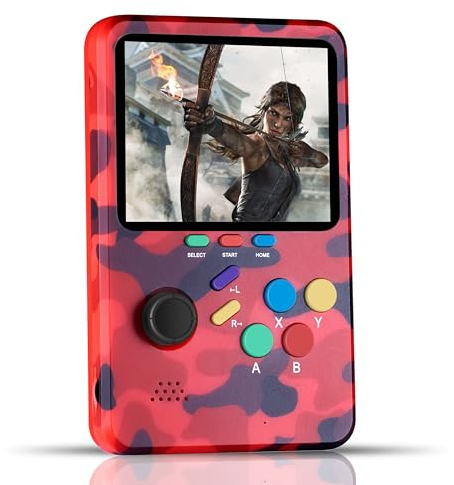 WeLohas Retro Gaming Console,10 Classic Emulator,10000+ Fun Video Games Preloaded,Electronic 3D Games,64GB TF Card,3.0 HD Screen,Rechargeable & Portable,Gameboy Console Gift for Teens Adults