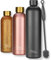 Milu Thermosflasche 1L Isolierte Edelstahl Thermo Trinkflasche Thermoskanne Auslaufsichere Isolierflasche doppelwandig - Kohlensäure geeignet – inkl. Reinigungsbürste (Schwarz, 1000ml)