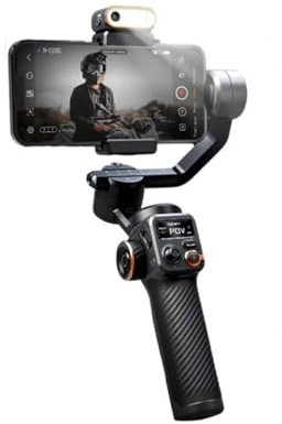 Estabilizador de cardán for teléfono Inteligente de 3 Ejes Apto for iPhone 15/14/13/12/11 Series Huawei Mate 60/50/40/30/ P50 Pro(with Light)