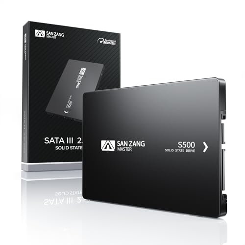 SAN ZANG MASTER 2.5 Zoll SATA SSD 128GB Interne Festplatte, SATA III 6Gb/s, Bis zu 450MB/s Lesen, 3D NAND, Kompatibel mit Laptops und Desktops, S500