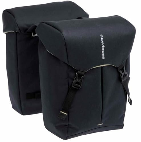 New Looxs Sports Double 40 L - Doppeltasche - E-Bikes Geeignet - Doppelte Fahrradtasche - Fahrradtasche für Gepäckträger - 100% Wasserdicht Dank Regenhülle - Leicht Fixierbare Fahrradtasche hinten