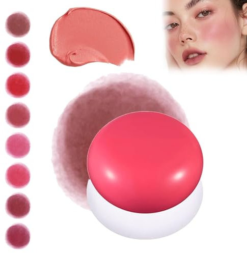 Korean Pudding Pot Blush Blurring Pudding Pot Lip Multi-Use Soft Matte Finish Makeup Blush Velvet Matte Blush Lipstick for Cheek Lip Eye