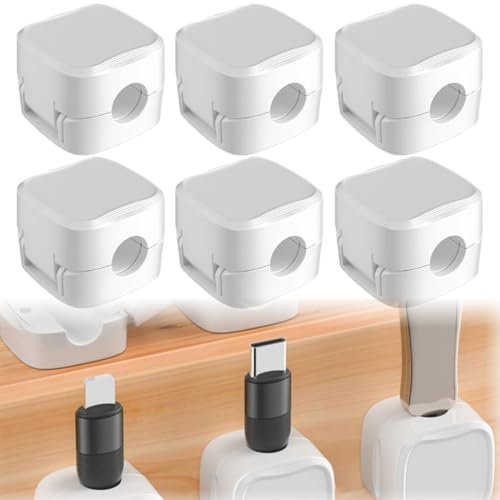 GHPKOTW Sujeta Cables Adhesivo,10 Pcs Clip De Cable,Soportes Magnéticos Para Cables Clips Para Cables,Rganizador Cable Escritorio Ajustables , Para Mesita Noche,Suministros De Oficina