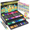 Lyuvie 132 Couleurs Feutre Acrylique,66 Pcs Acrylic Paint Marker Marqueur Peinture Acrylique Pointe Brush pour Roche Tissu Pierre Bois Verre Papier Plastique