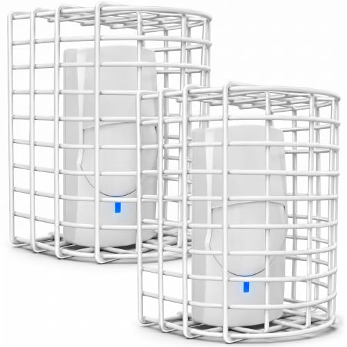 Blulu 2 Pcs Motion Detector Wire Cage, 7 x 5.8 x 4.5 Inch Steel Motion Detector Thermostat Damage Stopper Technology Protective Steel Wire Guard