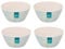 YöL Set of 4 Daisy Print Melamine Bowls Summer Dining Outdoor Picnic BBQ Green Floral Trendy Tableware Snack Cereal Soup Reusable