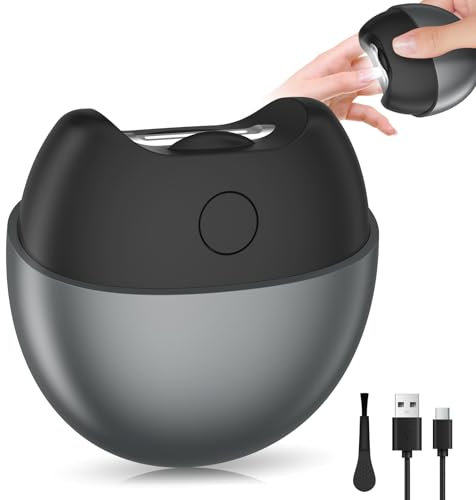 Coupe ongle electrique amélioré, 2 vitesses, avec lumière, couvercle magnétique et rangement pour pince à ongles, rechargeable, adapté aux bébés, aux personnes âgées et aux adultes