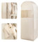 Yiomxhi Custodia Porta Abiti da Appendere con Cerniera a Compressione, Copriabiti Salvaspazio per Cappotti, Traspirante Borsa Portaabito, Copertura Vestiti Copri Abiti per Giacca, Beige 1Pc