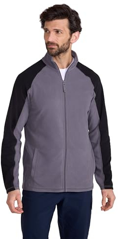 Mountain Warehouse Ashbourne Mens Full Zip Fleece - Warm & Lightweight Sweathsirt witrh Pockets - Spring, Walking, Hiking & Outdoors Dark Grey 4XL