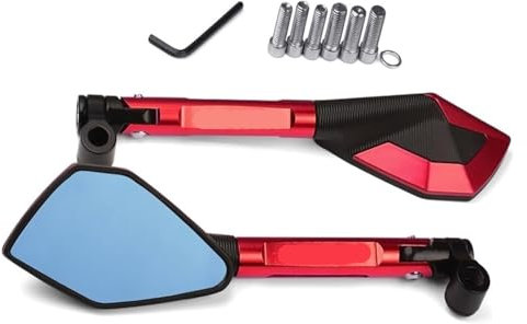 Retrovisores Moto para F 900 F900XR 2020 2021 Espejos Extremos del Manillar De La Motocicleta Accesorios De Espejos Retrovisores Azulados Antideslumbrantes Espejos Laterales(Rojo)