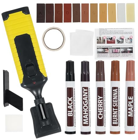 Reparatur-Set für Laminatboden – Set mit 11 Farben, Renovierung von Möbeln und Holz, wasserfester Marker, personalisierbar für Boden und Möbel