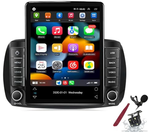 PLKEQS Radio Auto Android 15 SAT Navi per B-Enz Smart (2014-2020) Unitá Principale Android da 9,7 Pollici con Carplay, Navigazione GPS, HiFi, BT, WiFi 5G, SWC, Mic, DSP,M700s