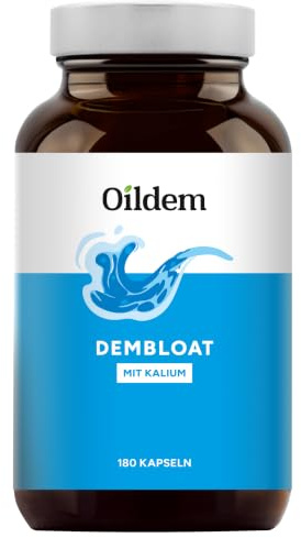 Oildem Dembloat mit Kalium und Brennnessel – Wassertabletten Komplex – 180 Kapseln Vegan