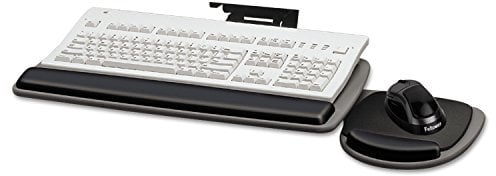 Fellowes 93841 Adjustable Standard Keyboard Platform, 20-1/4w x 11-1/8d, Graphite/Black, 4.5 x 30.5 x 20
