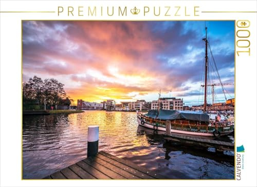 CALVENDO Puzzle Alter Binnenhafen in Emden | 1000 Teile Lege-Größe 64 x 48 cm Foto-Puzzle für glückliche Stunden