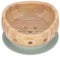 LÄSSIG bol en bambou avec ventouse/Bowl Bamboo Wood Little Chums Cat, gris