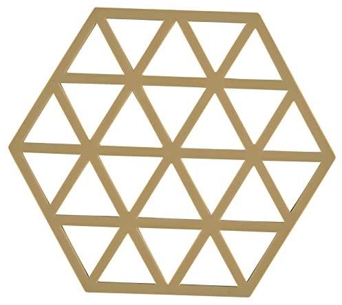 Zone Denmark - Dessous De Plat Triangle en Silicone - Design GéoméTrique Moderne - Résistant À 250°C - Lave-Vaisselle - Dimensions 16 x 14 x 0,9 cm - Zone Khaki