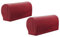 2pcs Armrest Covers Soft Polyester Spandex Stretch Fabric Waterproof Arm Caps Anti-Slip Furniture Protector Slipcovers for Chair, Sofa, Couch - Wine Red