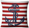 Schwar Textilien Kissenhülle Kissenbezug Maritim 45x45 cm Dekokissen Nautic Anker Schiff Bedruckt Muster 18-YF003-10