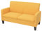 Tidyard 2-Sitzersofa Gelb 2er Sitzer Sofagarnitur Stoffsofa Couchgarnitur, Couch Holz Sitzmöbel Möbel, 135 x 65 x76 cm