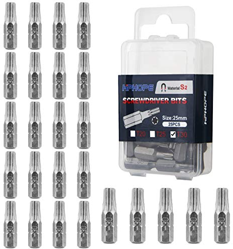 HPHOPE T30 Torx Bit-Sortiment, Länge: 25 mm, 25 Stück