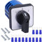 Taiss universale commutatore a camma rotante Commutatore 3 posizioni 12 terminali 32A 690V ON-OFF-ON Interruttore selettore con 12 pezzi SV2-4s Terminale blu LW26-32/3