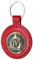 Wisdompro Anhänger Leder für Airtag, Schlüsselanhänger Hülle für Airtag, AA-Medaillon, Standard-Herausforderungsmünze, Wiederherstellungschip (Rot)
