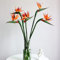 YQYAZL Confezione da 3 piante artificiali per uccelli del paradiso, fiori del paradiso, piante finte per decorazioni per la casa di nozze, arancione, 55 cm