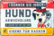 LANOLU Blechschild Schild Hunde kacken verboten - lustiges hier ist kein Hundeklo Schild aus Metall - Blechschild mit Spruch GÖNNEN SIE IHREM HUND ABWECHSLUNG - Retro Metallschild, 20x30 cm