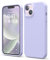 elago Liquid Silicone Case Kompatibel mit iPhone 14 Hülle (6.1), Hochwertiges Silikon, Ganzkörperschutz - 4 Schichten stoßfeste Handyhülle, kratzfestes weiches Mikrofaserfutter (Violett)