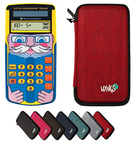 TI-Little Professor inkl. WYNGS Schutztasche Rot - Interaktiver Rechentrainer - Basic Paket