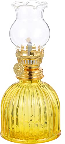 Operitacx Petroleumlampe Aus Glas Öllampenkamin Rustikale Petroleumlaterne Klare Petroleumlampe Alte Petroleumlampe Dekorative Lampe Kammer Sturmlampe Lila Lampe Draussen Transparente Lampe