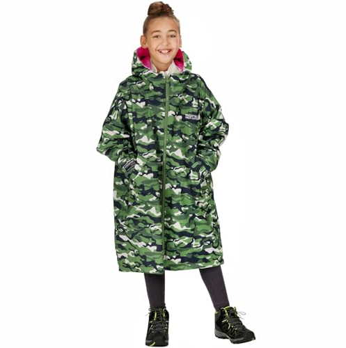Regatta Uni Kinder Kids Junior Waterproof Changing Robes Wickelmantel, grün, 5-9 Jahre