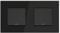 PULSAR Wechselschalter Doppelt Schwarz Glas 2 Fach Unterputz Doppelschalter mit Glasramen UP Schalter Wippschalter Wandschalter Wechselschalter/Wechselschalter Kombination