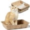 Vealind Disposable Cat Litter Tray Paper Cats Litter Boxes Cat Travel Toilet Litter Pan Liners Cats and Small Animals Leakproof Litter Box (10 PACK)