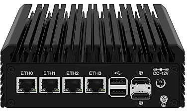 Micro Firewall Appliance, Mini PC, VPN, Router PC, Intel Core I3 N305, HUNSN RJ42, 4 x 2.5GbE I226-V, 2 x HDMI, DP, TF, Type-C, Barebone, NO RAM, NO Storage, NO System