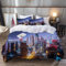 CLZZC Bettwäsche-Sets,Stadt, Nacht in Dubai Vivid Display United A,Bettbezug 135 x 200 cm mit 50x80 Kissenbezug,Bettwäsche Set Mikrofaser mit Reißverschluss