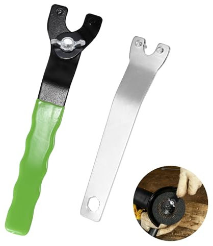2PCS Angle Grinder Spanner Angle Grinder Key Grinder Spanner, Thickening Adjustable Universal Angle Grinder Wrench, with Plastics Non-Slip Handle for Angle Grinders