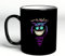 YOIUE Mug en porcelaine fin – Tasses de 11oz 330ml - Tasse de café exquise pour collègues,amis,frères et sœurs – Cadeau imprimé,Dessin noir et blanc du chat du Cheshire souriant