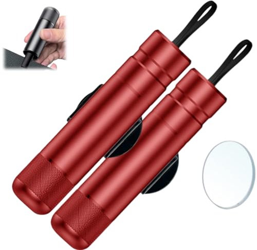 Lot de 2 brise-vitres et ceintures, porte-clés d'urgence pour voiture et coupe-ceinture de sécurité