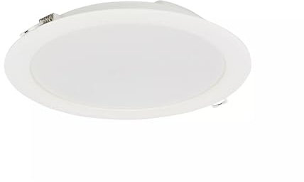 PILA Downlight LED empotrable, 22.5cm de diámetro y 3.5cm de altura, 20W, 2000 lúmenes, No regulable, CRI80, Luz Blanca Neutra (4000K), IP20, 20.000 h de Vida Útil