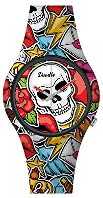 Doodle Watch Skull Mood DOSK003 Unisex Armbanduhr