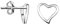 SOFIA MILANI - Damen Ohrringe 925 Silber - Herz Ohrstecker - 20484