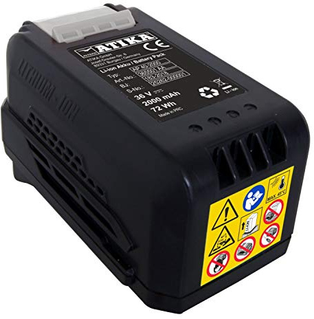 ATIKA Lithium-Ionen Akku AP 40-2000, 2000 mAh 36 V / 72 Wh 2Ah