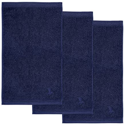 möve Superwuschel Gästetuch 30 x 50 cm aus 100% Baumwolle, deep sea 3er Set