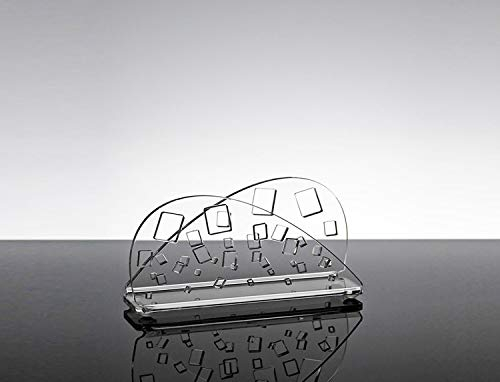 Slato Serviettenhalter für den Tisch, modernes Design, aus transparentem Plexiglas, Linus