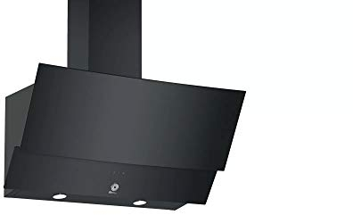 Balay 3BC585GN - Campana decorativa de pared inclinada, 80 cm, color Cristal Negro