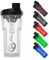 Alpha Designs | Protein Shaker Bottle 750ml Protein Shake Mixer | Leakproof Screw Cap | Clear
