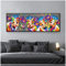 HYFBH Impression sur Toile Mur Art Toile Peinture Animal Image Affiche Imprime Aquarelle Vache Peintures Salon Décor À La Maison 20x59 Pouces (50x150 cm) sans Cadre